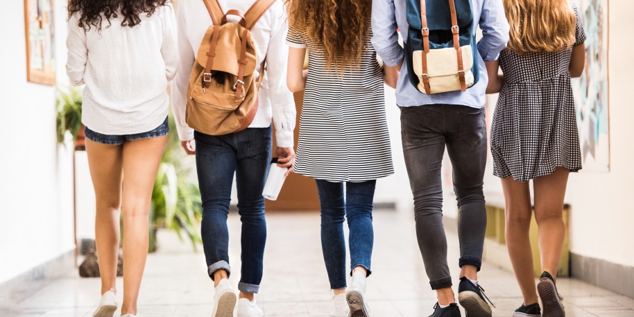 high school students walking high school students walking