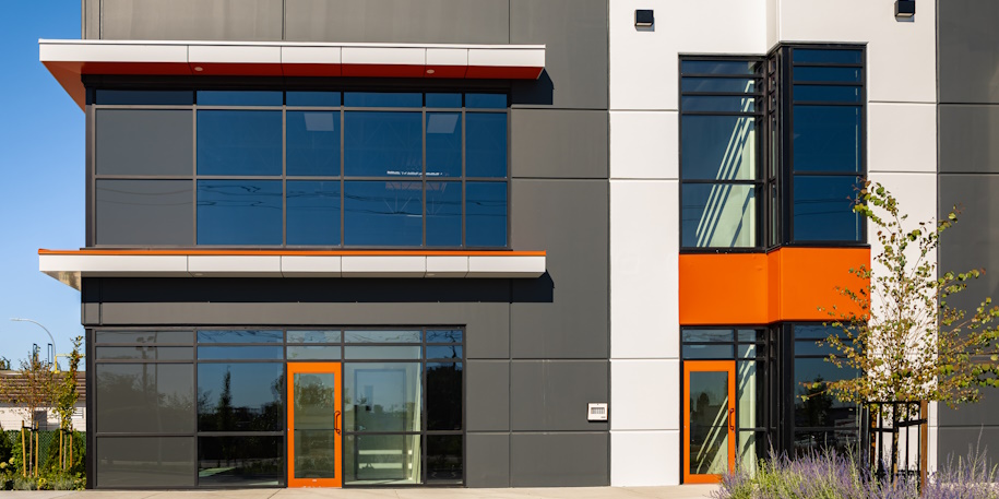 modern business with tinted windows modern business with tinted windows